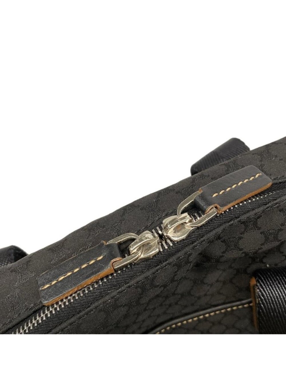 ★SOLD★ Celine Boston Bag Macadam Pattern Black Leather - Picture 11 of 15